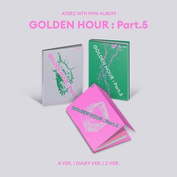 개봉앨범 포카 없음 / 에이티즈 (ATEEZ) - GOLDEN HOUR : Part.5 (Photobook Ver) 3종 세트