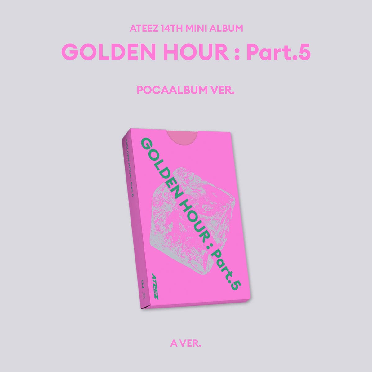 (핑크 포카앨범) 에이티즈 ATEEZ 14집 미니 앨범 GOLDEN HOUR Part.5 POCAALBUM A VER