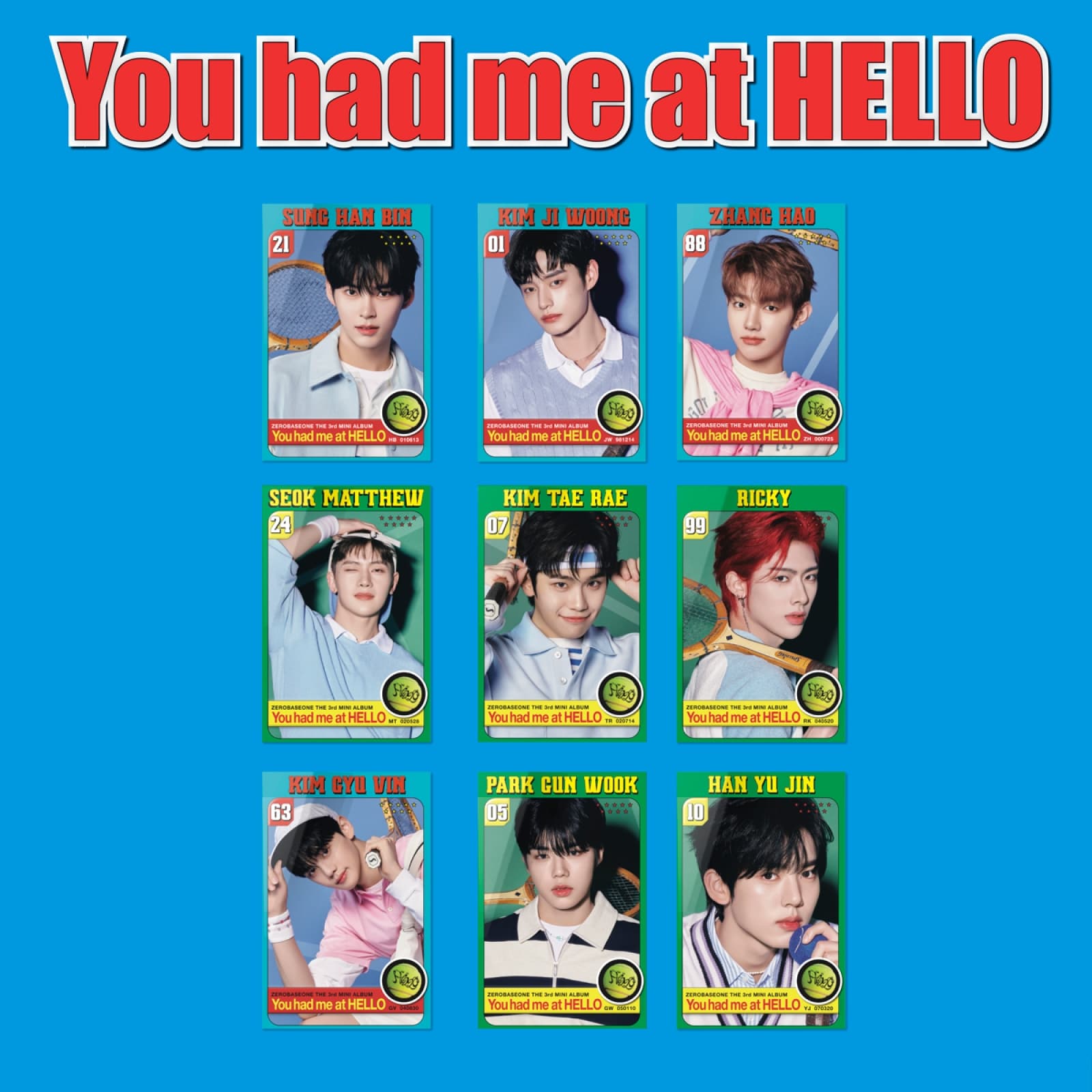 제로베이스원 ZEROBASEONE - 미니3집 You had me at HELLO 포카 랜덤