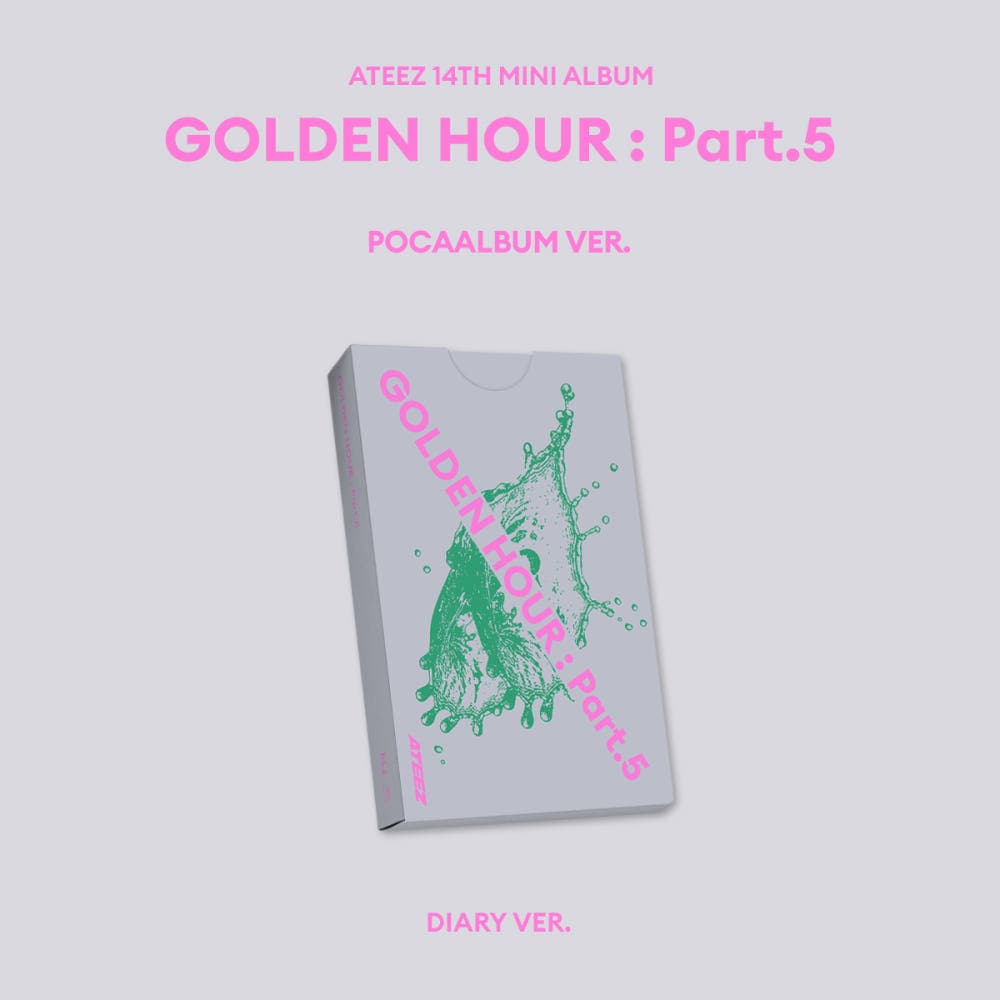 (화이트 포카앨범) 에이티즈 ATEEZ 14집 미니 앨범 GOLDEN HOUR Part.5 POCAALBUM DIARY VER