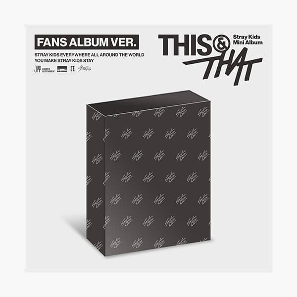(8/7) 스트레이 키즈 - 미니앨범 THIS THAT (FANS ALBUM VER.) - 아웃박스+포토카드 세트(8종/1세트)+포토카드(랜덤 1종)+QR 카드+FANS AL..